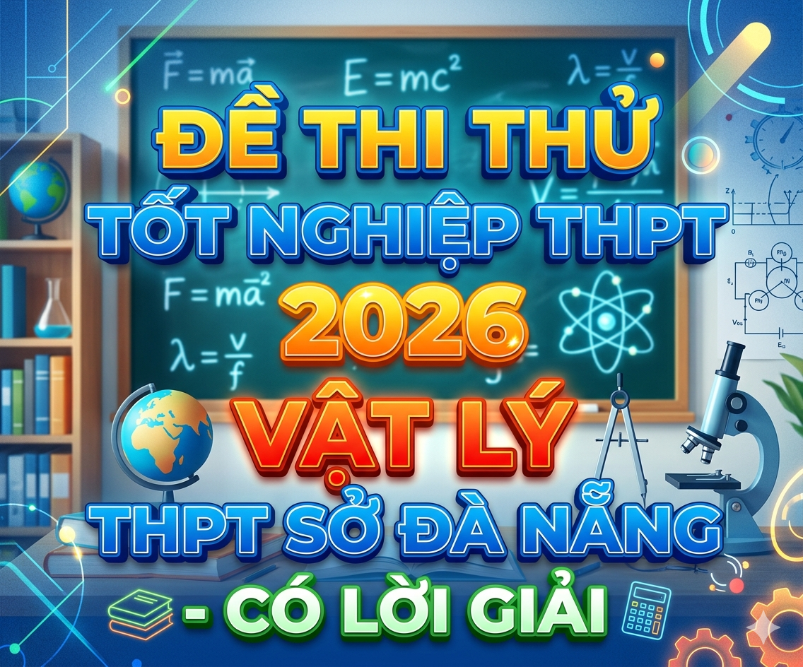 62. Đề thi thử tốt nghiệp THPT 2026 Vật Lý THPT Sở Đà Nẵng - Có lời giải